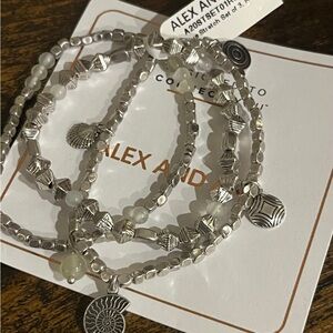 Alex and Ani Bracelets NWT Set of 3 ,Nautilus Stretch